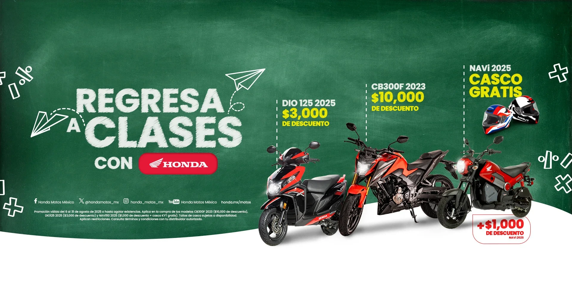 banner of Regresa a clases Honda